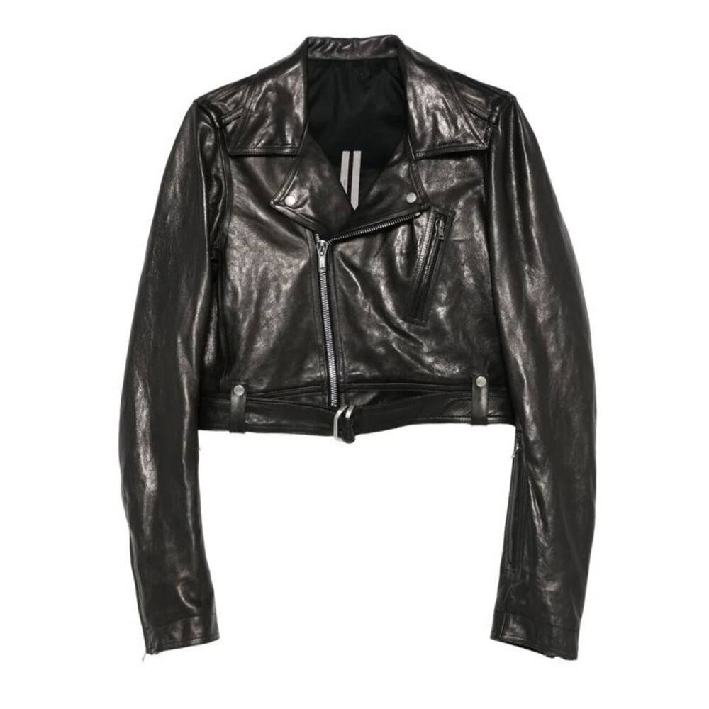 RIck Owens Giacca In Pelle Cropped Luke Stooges Jacket in Black IT 44 US 8 - Picture 6 of 7